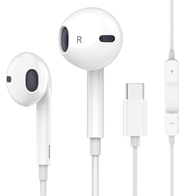 USB C Kopfhörer mit Kabe, USB C Kopfhörer, In-Ear Earphones USBC mit Mikrofon Kompatible mit iPad Pro, Samsung Galaxy S25 S24 S23 A55 A53,iPhone 16 15 iPad Pro Air 5 Mini 6 Google Pixel 9
