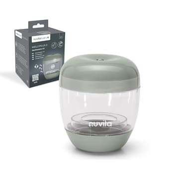 Nuvita 1556 | MellyPlus Tragbarer UV Sterilisator für Baby-Flaschen, Schnuller und Brustwarzenschutz,| tötet 99% der Keime | BPA-frei | Salbei Grün