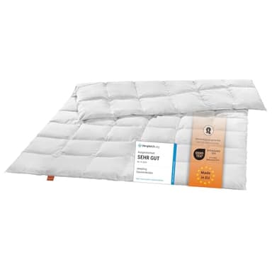 sleepling medium Daunendecke 135x200 cm, Bettdecke, Ganzjahres Decke, 90% Daunen 10% Federn, Daunenbettdecke 135 x 200 cm, Made in EU, Öko-Tex, Downpass, Nomite