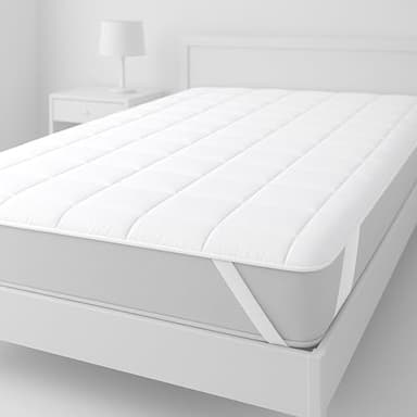 Matratzenschoner 140x200cm - Matratzenauflage für Matratzen bis 30cm - Bei 60°C waschbar & Öko-Tex Zertifiziert für mehr Hygiene im Bett - Unterbett als Schutz für Boxspringbett & Topper White