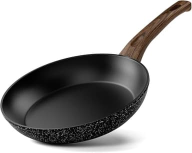 Innerwell Antihaft Bratpfanne 20 cm, Pfanne Induktion mit Keramik Antihaftbeschichtung in Profiqualität, Kleine Omelette Pfanne, Gesunde Granit Pan, Backofenfest, PFOA-frei, Spülmaschinenfest, Schwarz