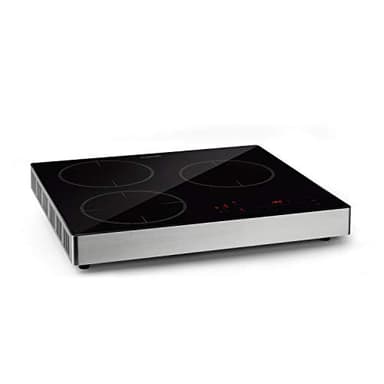 Klarstein TrinityCook - Induktionskochplatte, freistehend, 3400 Watt, Touch Control, 3 Kochzonen, Timer, 9 Stufen, 60 bis 240 °C, Überhitzungsschutz, Kindersicherung, schwarz