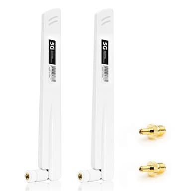 5G LTE Antenne 4G LTE Signal Gain 18DBI Signalverstärker SMA / TS9 Stecker Omnidirektionale WLAN-Antenne,600-6000MHz für 3G/4G/5G/GSM/GPRS Router IoT-Gateway Smart Home Weiß