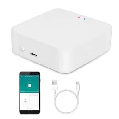 Smart Multi-Modus-Gateway: ZigBee 3.0 & Bluetooth & Mesh-Hub, App-Fernbedienung, intelligente drahtlose Smart-Home-Gateway-Sprachsteuerung über Alexa/Google Home (unterstützt NUR Tuya Smart-Geräte)