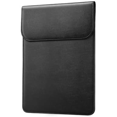 JETech Dünn Laptoptasche Hülle für MacBook Air 13 Zoll (M4/M3/M2) 2022-2025, MacBook Pro 13 Zoll (M2/M1) 2016-2022, PU Ledertasche (Schwarz)