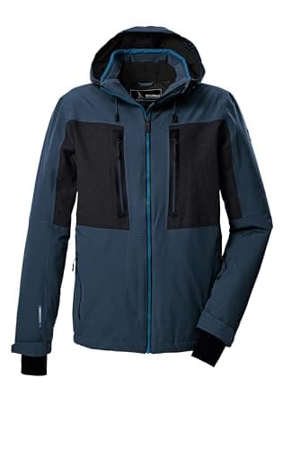 killtec Herren Skijacke/Funktionsjacke mit abzipbarer Kapuze und Schneefang KSW 47 MN SKI JCKT, dunkelblau, M, 43436-000