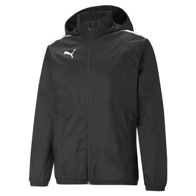 PUMA Unisex Kinder Teamliga All Weather Jkt Jr Sweater, Puma Black-puma Black, 152 EU