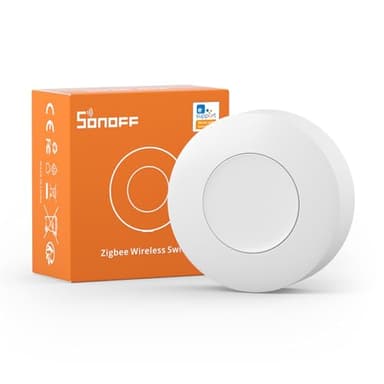 SONOFF SNZB-01P Zigbee Schalter,Zigbee 3.0 Smart Switch,2 Way Zigbee Lichtschalter Unterstützt die Erstellung Intelligenter Szenen Kompatibel mit Alexa/Smarthing/HA/IFTTT,Zigbee Hub Erforderlich