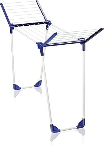 Leifheit Standtrockner Pegasus 120 Solid Compact, standfester Badewannentrockner mit Flügeln, platzsparendes Trocknen in der Badewanne, Kleiner Flügelwäschetrockner für Single Haushalte
