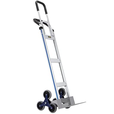 VEVOR Transportkarre 150-250kg Sackkarre Aluminiumlegierung Treppensackkarre Leichtgängige Räder Treppensteiger doppelte Griffe 45,3x22,7cm Ladefläche für Lagerhäuser Flughäfen Einkaufszentren