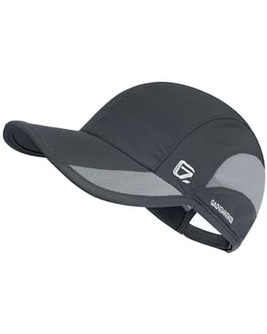 GADIEMKENSD Quick Dry Sports Hat for Men Lightweight Breathable Soft Outdoor Running Cap Baseball Caps (Deep Gray)