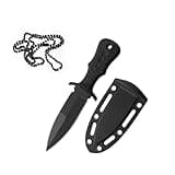GUTERTOP 1 Stück Neck Knife, 12Cm Edc Messer mit Scheide, Edelstahl Outdoormesser für Outdoor Survival Selbstverteidigung