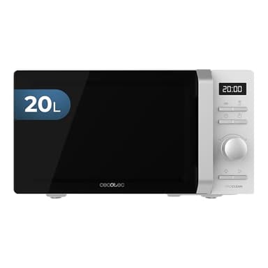 Cecotec Mikrowelle Proclean 5010 Inverter White, 700W, 19 Liter Fassungsvermögen, 5 Leistungsstufen, Drehteller mit 245 mm, 30-Minuten-Timer, 8 Programme und akustischer Signalton