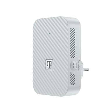 Telekom Speedport 7 Repeater I Wi-Fi 7 fähiger WLAN-Verstärker für Speedport 7 Router I 6.400 Mbit/s, Mesh-Technologie, erweiterbar I Ideal für TV in UHD & 4K I Plug & Play per WPS, LAN-Anschluss