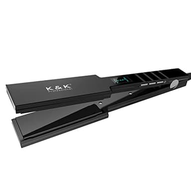 K&K Extra Breit Glätteisen 45mm Breites 3D Schwebendes Keramikbeschichtung Platten Haarglätter 50-230°C für dickes krauses lockiges und sehr langes Haar EU Stecker