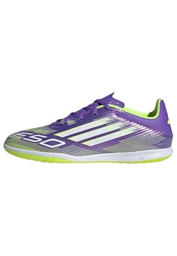 Adidas Unisex F50 Club Indoor Football Boots, Purple Rush/FTWR White/Lucid Lemon, 44 2/3 EU
