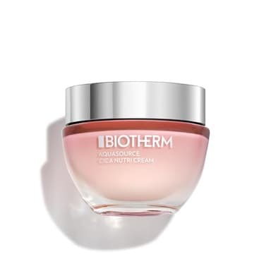 Biotherm Aquasource Cica Nutri Cream, Gesichtscreme mit Life Plankton und reichhaltigem Tigergras, beruhigende Feuchtigkeitspflege, Tagescreme für trockene, gestresste Haut, 50 ml