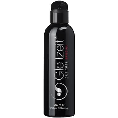 Gleitzeit® Silikon Gleitgel Spezial 200ml für ultralange Gleitfähigkeit – Gleitmittel hautfreundlich, geruchslos, nicht klebrig - Farb- sowie Duftstofffrei – unterstützt natürliche Gleitfähigkeit