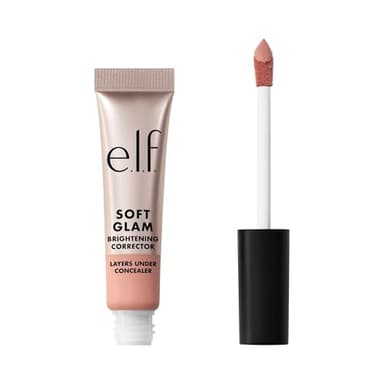 e.l.f. Soft Glam Brightening Corrector, mindert Augenringe und Verfärbungen, spendet Feuchtigkeit und sorgt für ein natürliches Finish, vegan und tierversuchsfrei, Light Pink