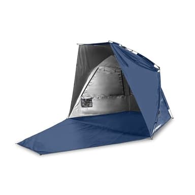 Sport-Brella Suncave Tragbarer Sonnenschirm - 200 cm Schutz vor Sonne, Wind & Regen - Bodenverlängerung für Sitzplätze oder Privatsphäre - Ideal für Strand & Outdoor - Mitternachtsblau