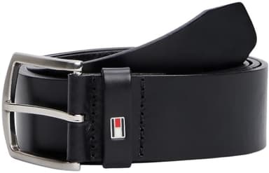 Tommy Hilfiger Herren Gürtel New Denton Belt 4,0 cm Ledergürtel, Schwarz (Black), 105 cm