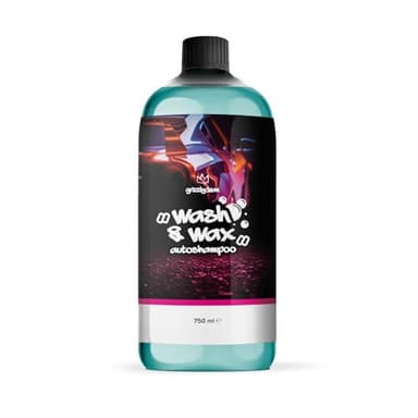 Grizzly Clean Autoshampoo mit Wachs - Hochwirksames Wash and Wax Auto Shampoo - Lackschonendes Autowaschmittel mit Versiegelung für Abperleffekt - Carnauba Waschwax (750ml)