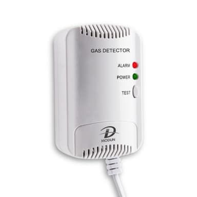 D MODUN-Gasmelder, Erdgas/LPG/Kohlengas Monitor, Methan Propan Butangas Alarm für brennbares Gas, Blitzlichtwarnung Sound 100dB, steckbarer Gaslecksensor Geeignet für Küche,Wohnmobil,Garage,Tankstelle