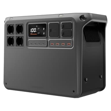 DJI Power 2000 Tragbare Powerstation 2048 Wh, 3000 W Solar Generator, LiFePO4 Akku, kompakte Größe, in 45 Min. von 0% auf 80% geladen, Notstromaggregat für Zuhause, Camping/Wohnmobile/Notstrom