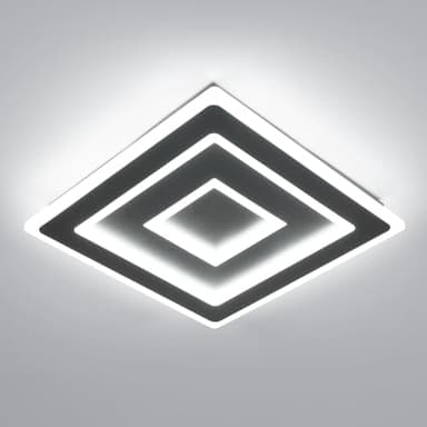 Comely LED Deckenleuchte Schwarz Quadrat für Wohnzimmer, 52W 5850LM 40cm Moderne Deckenlampe Quadratisch Deckenbeleuchtung Lampen für Schlafzimmer, Wohnzimmer, Weißes Licht 6500K