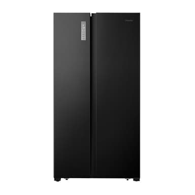 Hisense RS677N4BFD Side by Side Kühl-Gefrierkombination/ Inverter-Kompressor/ Flaschenablage/ 2 FreshZone/Gemüsefach / Kühlteil 334 l/ Gefrierteil 185 l/ 41 dB/ 247 kWh/ Jahr, Schwarz