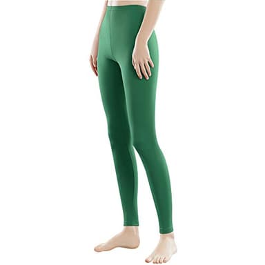 Libella Damen Lange Leggings bunt mit Hohe Taille Slim Fit Fitnesshose Sport aus Baumwolle 4108 Grün XL