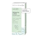 MAGNIVISION Monatslinse Komfort weiche Kontaktlinsen für -3,25 Dioptrien | 1 Stück | BC 8.6 | DIA 14.2 | Kontaktlinse mit Hyaluron und UV-Filter für empfindliche Augen | ohne Konservierungsstoffe