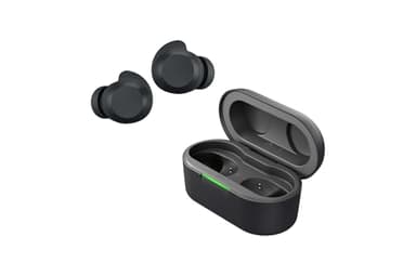 LG xboom Buds Plus by will.i.am Bluetooth Kopfhörer (xboom Signature Sound IPX-4, UVnano, Plug & Wireless, Akkulaufzeit bis zu 30 Stunden, Auracast, Graphen-beschichtete In-Ear Kopfhörer), Schwarz