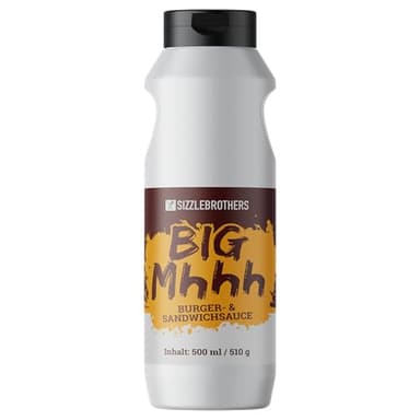 Big Mhhh Sauce 500 ml - unverwechselbare Burger- & Sandwichsauce für Burger, Sandwiches, Wraps, Grillgemüse, Bratwürstchen & Co. - SizzleBrothers