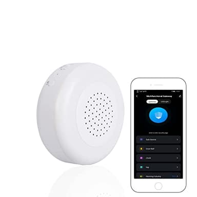 YSRSAI Tuya ZigBee und BLE Multimode Smart Home Gateway WiFi Hub, in Zusammenarbeit, Sprachsteuerung über Alexa Google Home, mit Wecker, Nachtlicht und Sicherheitsalarmfunktionen