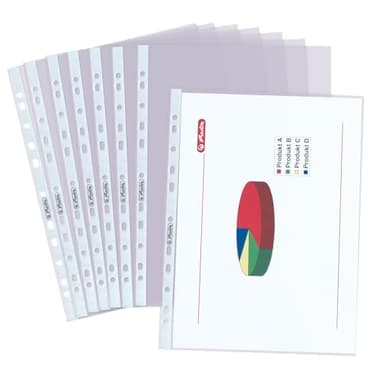 Herlitz 5850508 Prospekthülle Premium, A4 glasklar (50)