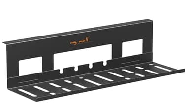 My Wall Kabelkanal für Schreibtische – HZ48L, Kabelmanagement zur Untertisch-Montage, Ersetzt unschöne Kabelbinder, Offenes Design, 400 x 140 x 100 mm, Kabel Organizer, Belastbar bis 3 kg