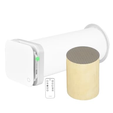 Turbionaire Trend HRV 150 WMW Dezentrale Wohnraumlüftung mit Wärmerückgewinnung (VMC), WiFi, Feuchtigkeitssensor, Fernbedienung, 8 Lüftungsstufen, 3 Jahre Garantie,158 mm, Timer