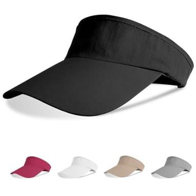 Aomig Visor Cap, Mode Schirmmütze Herren und Damen, Atmungsaktiv und Schweißabsorbierend Sommerkappe Kappe mit Sonnenvisier, Sonnenschutz Schirmcap für Outdoor Golf Baseball Tennis(Schwarz)