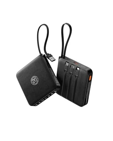 Coowisty Powerbank 22,5W Power Bank mit Kabel 20000mAh USB-C Schnellladung Klein Externe Handyakkus & LED-Display Tragbares Ladegerät Kompatibel mit iPhone 17 16 15 14 Xiaomi Mini Samsung iPad