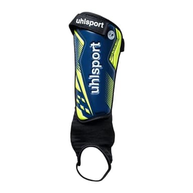 uhlsport Tibia Plate Pro, Unisex-Jugend Fußball-Schienbeinschoner, Azul Marino/Amarillo Fluo, M -