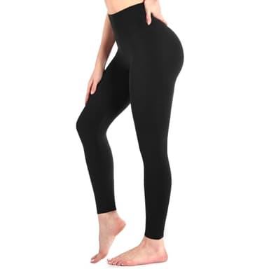 Sanpetix Hohe Taille weiche Leggings Damen, Frauen Dehnbare Hose für Damen, Fitnessstudio Black XXL