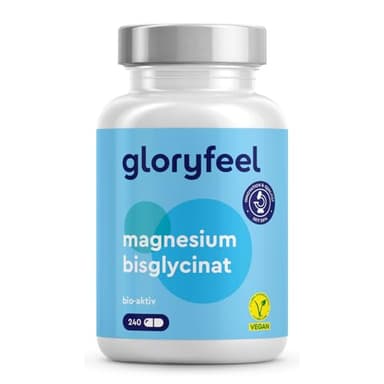 Magnesium Bisglycinat - 240 Kapseln - 400mg Chelatiertes Magnesium pro Tag - Hochdosiert für weniger Müdigkeit + Muskel-Support* - Vegan, laborgeprüft, ohne Zusätze in Deutschland hergestellt