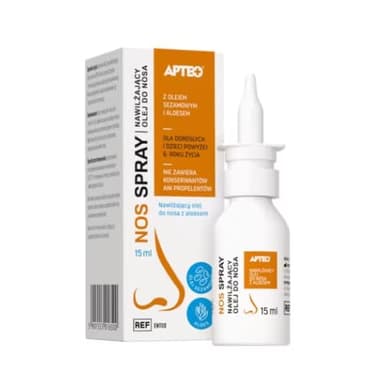 APTEO Nasenspray mit Sesam- & Aloeöl – pflegt & schützt trockene Nase, Enthält einen MiL4-Untersetzer