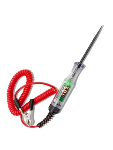 Ruimooto Spannungsprüfer Auto Schaltung Teststift, 5-120V DC KFZ Stromprüfer mit Krokodilklemme Federdraht, Spannungsprüfer mit Digitaler LCD Anzeigelampe Auto Prüflampe für PKW/LKW/Motorräder