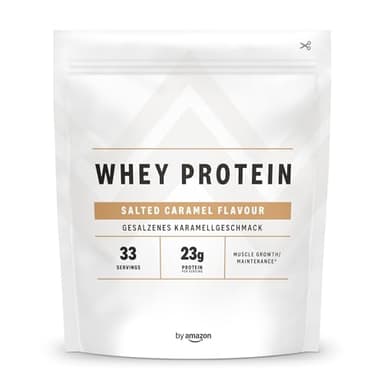 by Amazon — Nutrition Molkeneiweiß, Gesalzenes Karamell, 33 portions, 1 kg (1er Pack), (Zuvor eine Marke von AMFIT, gleiches Produkt)