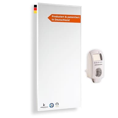 Könighaus Infrarotheizung - 1000 Watt - Eco Modell - Energiesparende Infrarot Wandheizung - TÜV SÜD - Elektroheizung mit Überhitzungsschutz - inkl. Smart Thermostat
