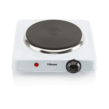 Tristar Einzelkochplatte – 1000 W – Einstellbarer Thermostat – Edelstahl – Ø 15 cm - KP-6185