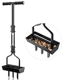 SUNEOWALY Rasenlüfter, Aerifizierer für Rasen Manuell Bodenbelüftungswerkzeug Rasen mit Reinigungswerkzeug und Metallrahmen zur Sammlung mit Schwarz Griff, für Rasen oder Hof