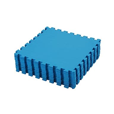Meisterhome® Pool Unterlegmatte Poolmatte 8 Stück – 2 m² - 50x50x0.4 cm - Blau - Bodenschutzmatte für den Pool und Planschbecken - Bodenfolie Bodenmatte Poolunterlage Bodenschutz